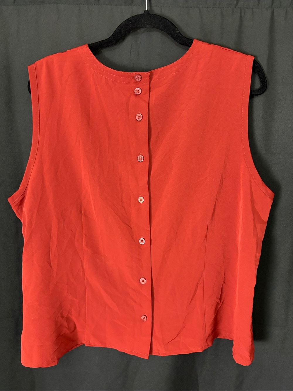 Notations Bright Red Sleeveless Crew Neck Tank - Picture 4 of 4